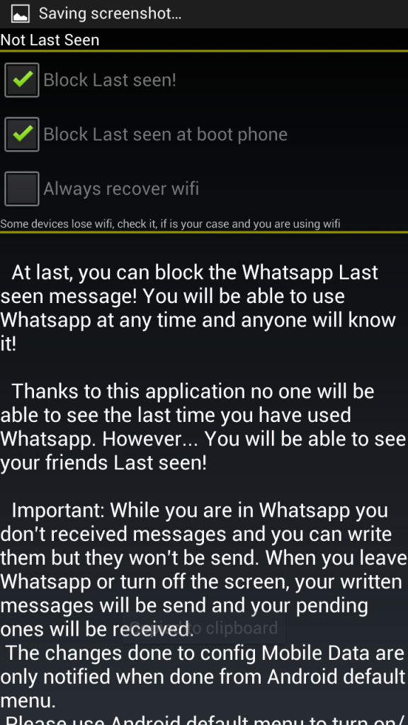block last seen at boot phone option in not last seen app for android