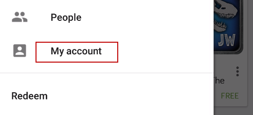 my account button