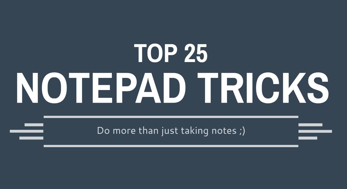 notepad tricks