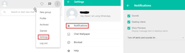 whatsapp desktop notifications